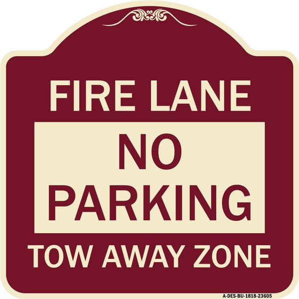 Signmission No Parking Tow-Away Zone Heavy-Gauge Aluminum Architectural Sign, 18" x 18", BU-1818-23605 A-DES-BU-1818-23605